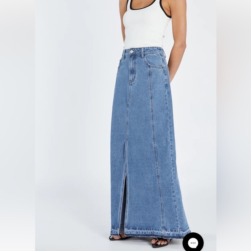 DISSH LENNON VINTAGE BLUE DENIM MAXI sz.US-4 - Picture 2 of 11